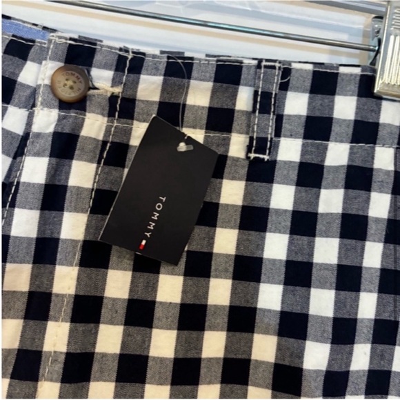 Tommy Hilfiger NEW Gingham Shorts Mens Large blue white pockets 34” waist preppy - Picture 3 of 8
